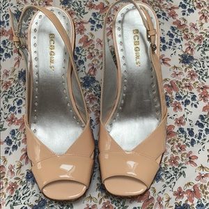 BCBGirls nude wedges